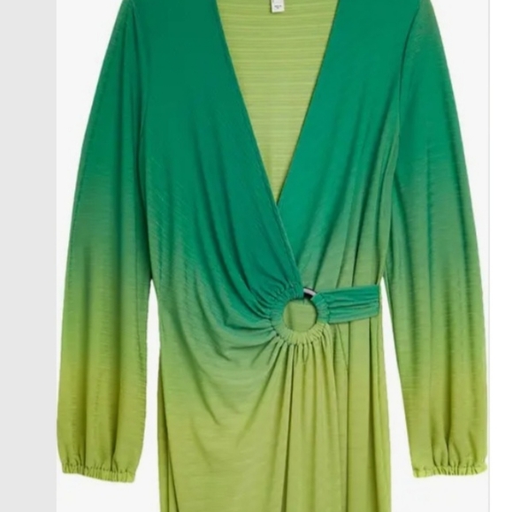 NWT Ombre Faux wrap Long Sleeve Dress - Picture 4 of 8